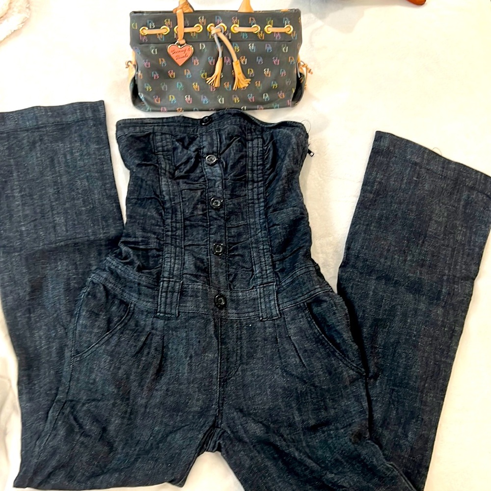 Arden B Vintage Denim Jumpsuit